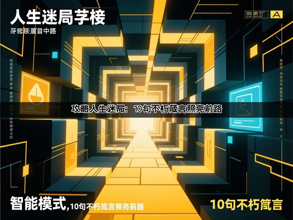 攻略人生迷局：10句不朽箴言照亮前路(图1)